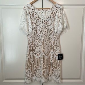 NWT! - Lulu’s Pearson White Lace Short Sleeve Dress - Size L